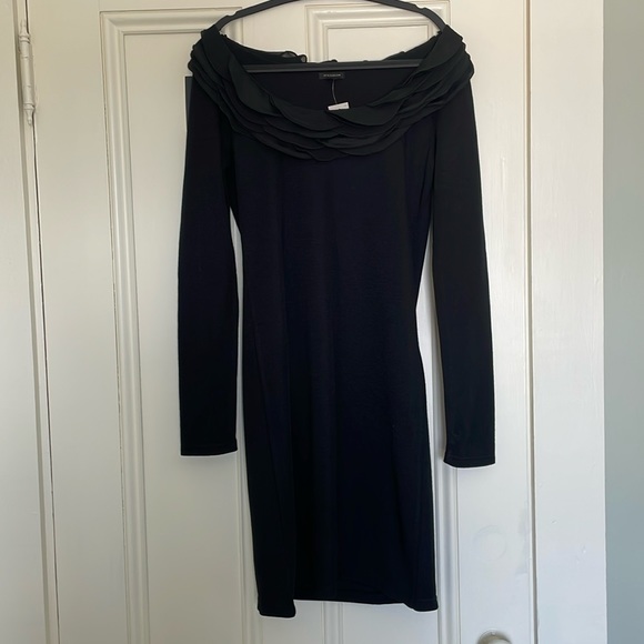 NWT Ann Taylor Melange Ruffle Neck Dress - Picture 1 of 8